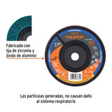 Disco Laminado 7' Grano 120 Centro 7/8', Plástico, Truper