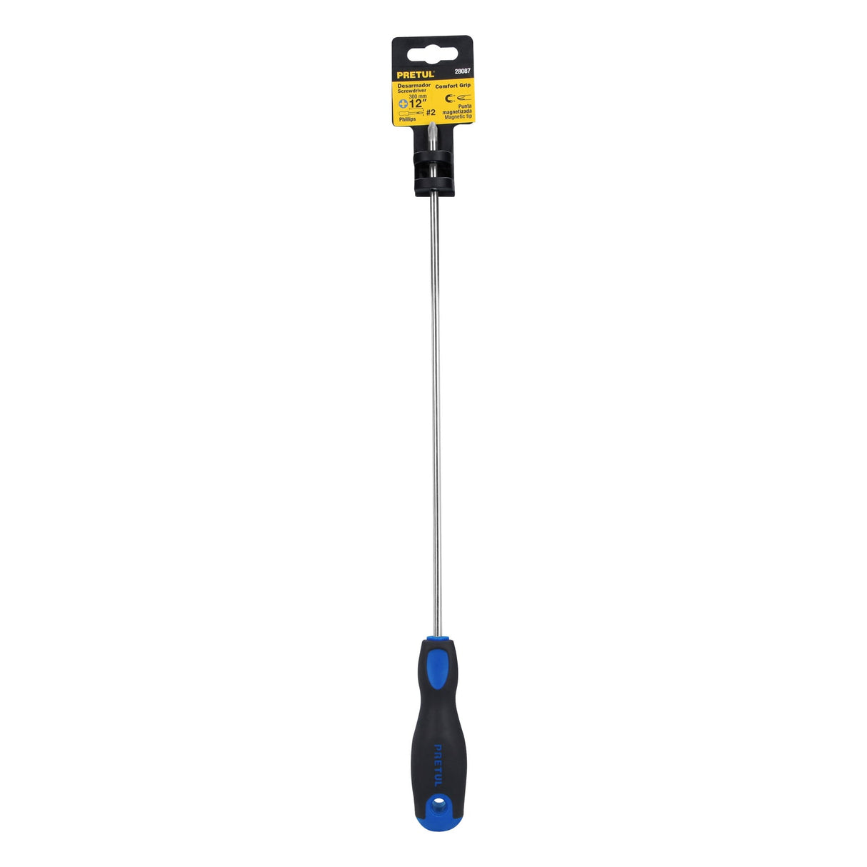 Desarmador de Cruz 1/4' X 12' Mango Comfort Grip, Pretul