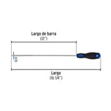 Desarmador de Cruz 1/4' X 12' Mango Comfort Grip, Pretul
