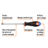 Desarmador de Cruz 1/4' X 6' Mango Comfort Grip, Truper