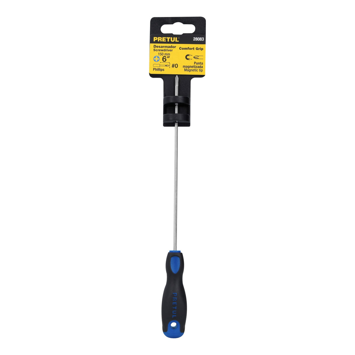 Desarmador de Cruz 1/8' X 6' Mango Comfort Grip, Pretul