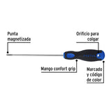 Desarmador de Cruz 1/8' X 6' Mango Comfort Grip, Pretul