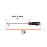 Desarmador de Cruz 1/8' X 6' Mango Comfort Grip, Truper