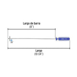 Desarmador de Cruz 1/8' X 8' Mango de PVC, Pretul