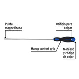 Desarmador de Cruz 3/16' X 10' Mango Comfort Grip, Pretul