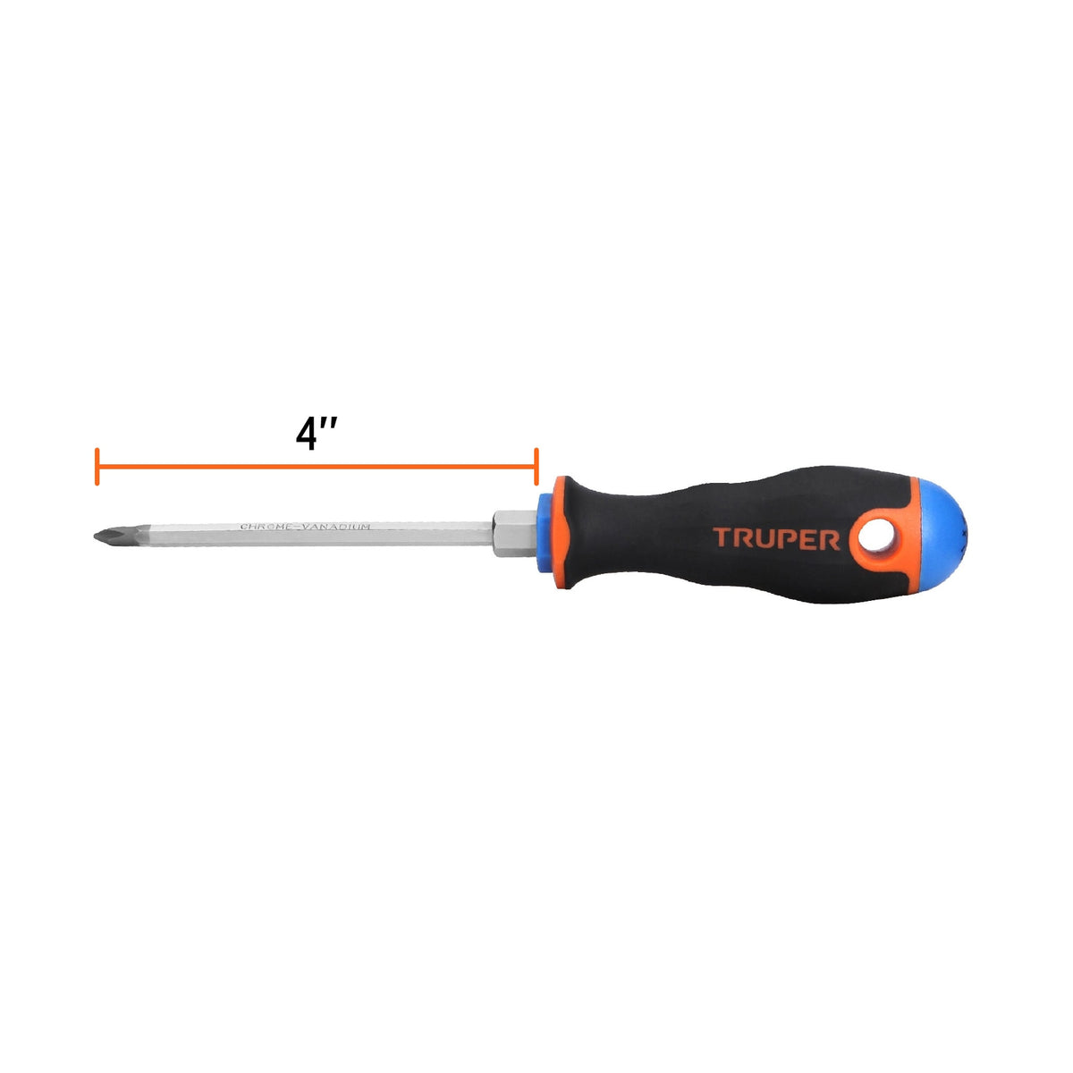 Desarmador de Cruz 3/16' X 4' Mango Comfort Grip, Truper