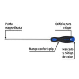 Desarmador de Cruz 3/16' X 8' Mango Comfort Grip, Pretul