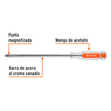 Desarmador de Cruz 3/8' X 8' Mango de Acetato, Truper
