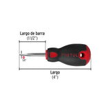Desarmador Plano 1/4' X 1-1/2'Mango Comfort Grip, Pretul