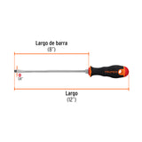 Desarmador Plano 1/4' X 8' Mango Comfort Grip, Truper