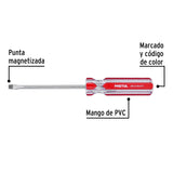 Desarmador Plano 3/16 X 4' Mango de PVC, Pretul
