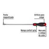 Desarmador Plano 3/8' X 12' Mango Comfort Grip, Pretul
