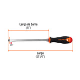 Desarmador Plano 3/8' X 8' Mango Comfort Grip, Truper