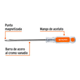 Desarmador Plano 5/16' X 6' Mango de Acetato, Truper
