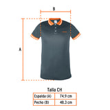 Playera Polo Performance para Hombre, Gris, Ch, Truper