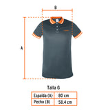 Playera Polo Performance para Hombre, Gris, g, Truper
