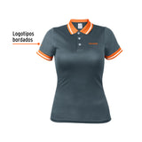 Playera Polo Performance para Mujer, Gris, m, Truper