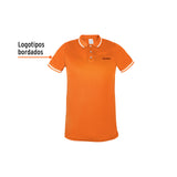 Playera Polo Performance para Hombre, Naranja, m, Truper