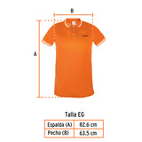 Playera Polo Performance para Hombre, Naranja, Eg, Truper