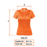 Playera Polo Performance para Mujer, Naranja, Ch, Truper