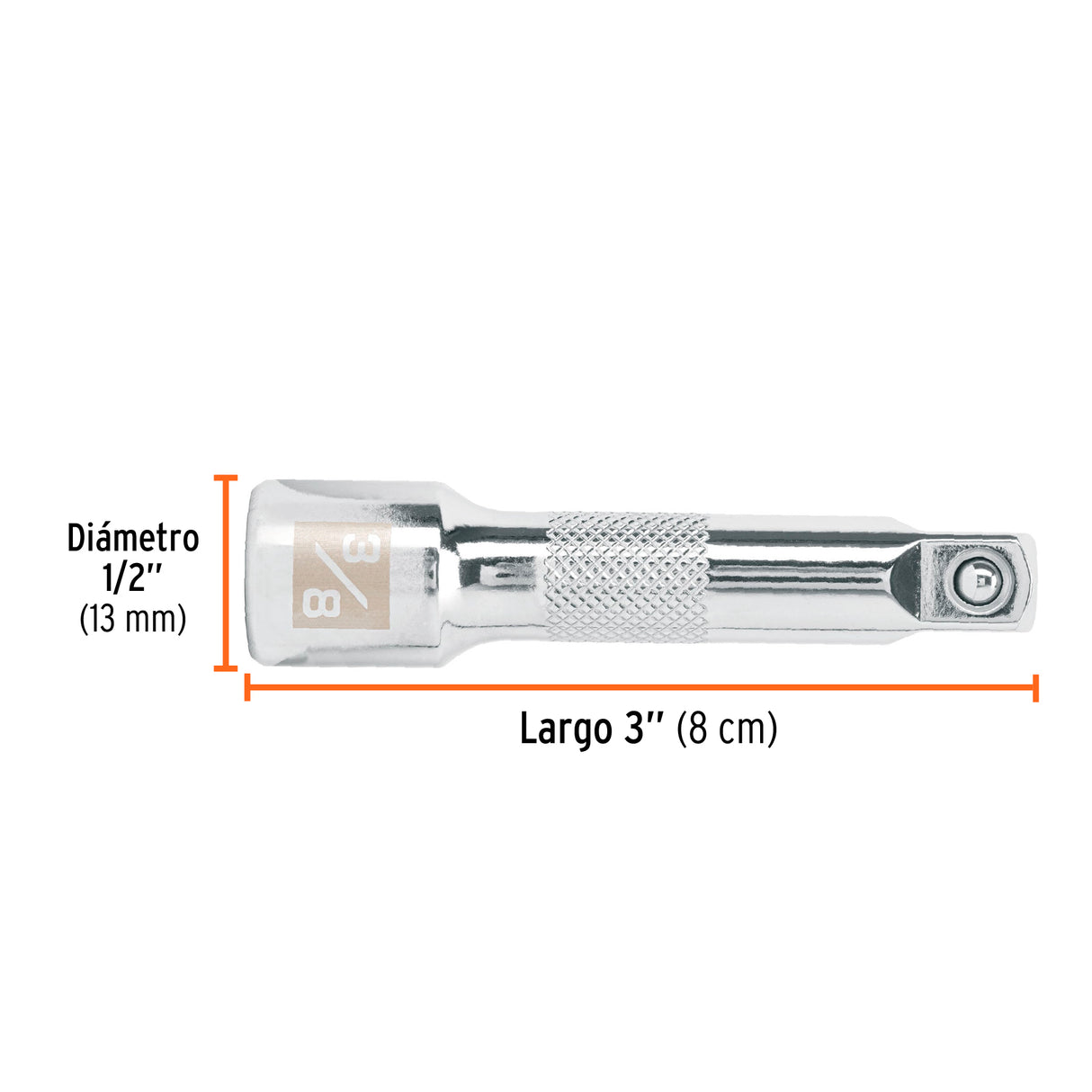 Extensión de 3' para Matraca, Cuadro 3/8', Truper