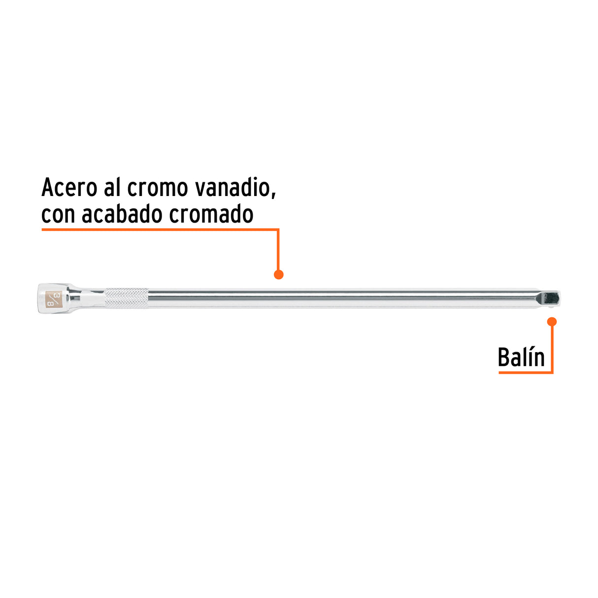 Extensión de 12' para Matraca, Cuadro 3/8', Truper