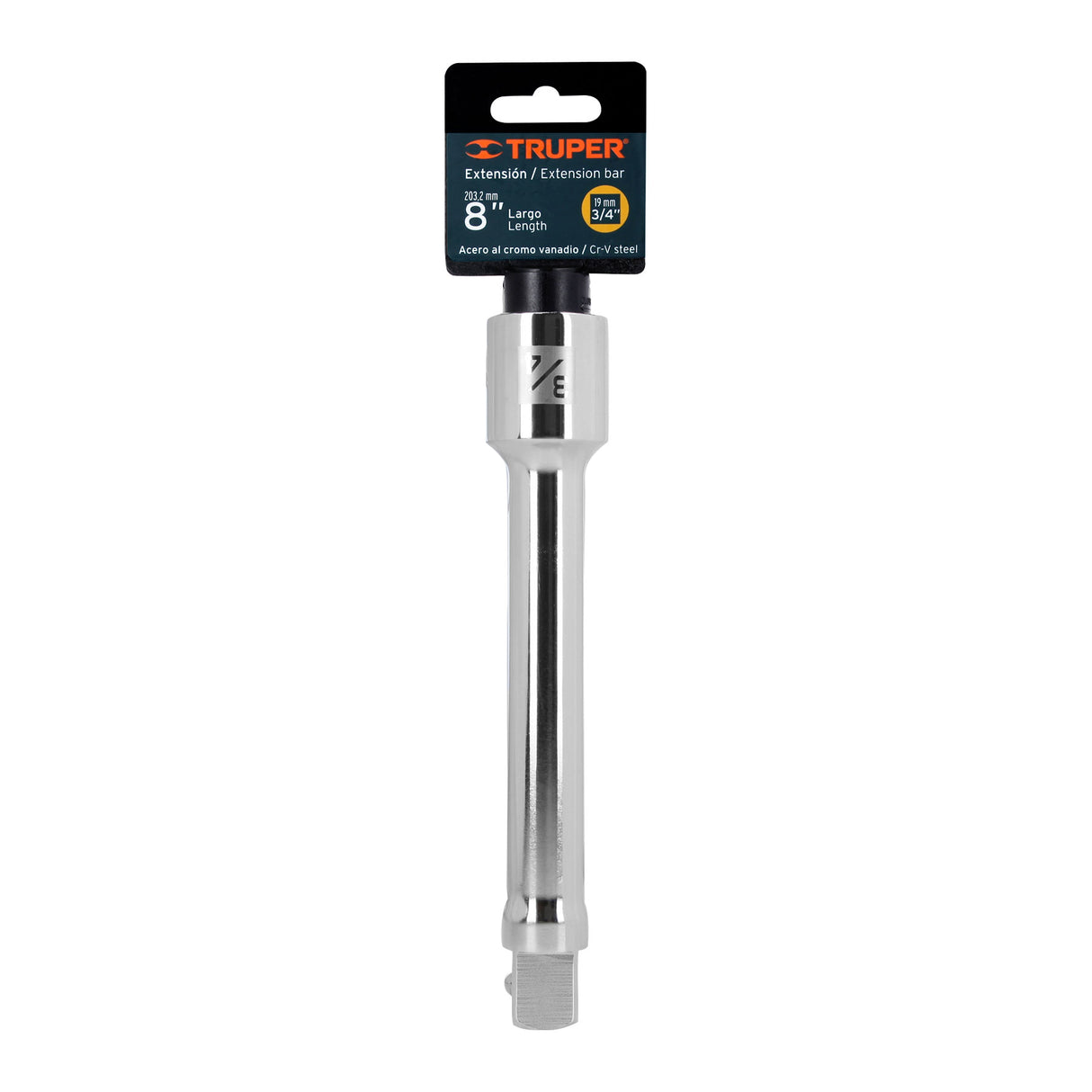Extensión Cuadro 3/4' para Matraca, Largo 8', Truper
