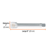 Extensión Cuadro 3/4' para Matraca, Largo 8', Truper