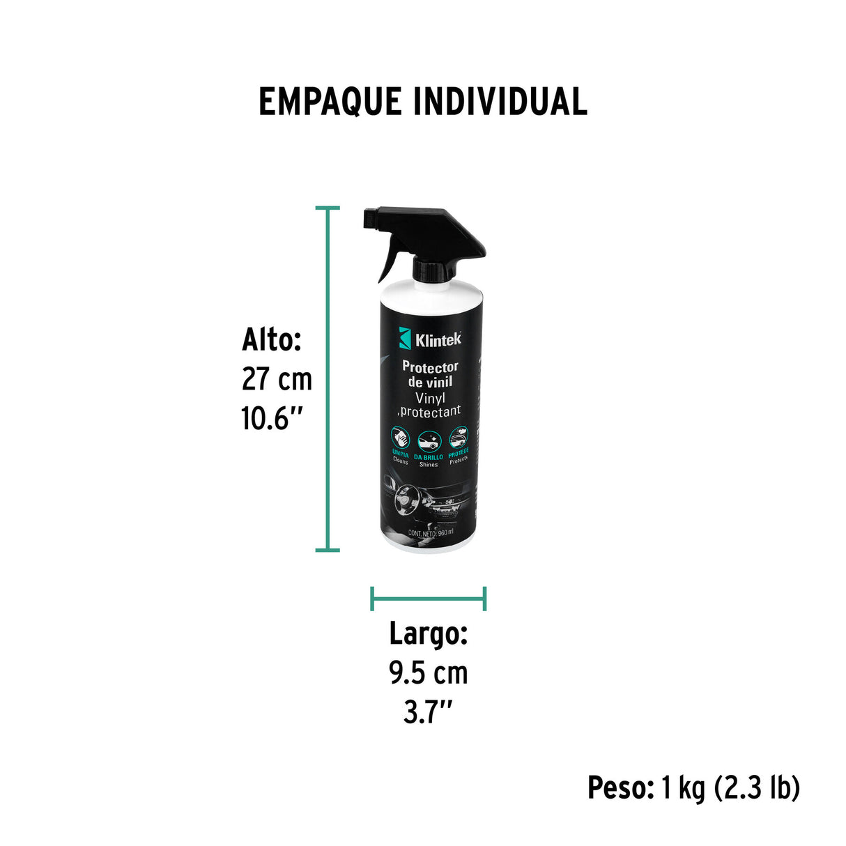 Líquido Protector de Vinil, 960 ml, Klintek