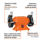 Esmeril de Banco de 6' de 1/2 HP (370 W), Truper