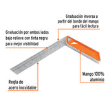 Escuadra 10' para Carpintero con Mango 100% de Aluminio