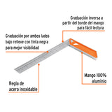 Escuadra 12' para Carpintero con Mango 100% de Aluminio