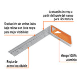 Escuadra 8' para Carpintero con Mango 100% de Aluminio