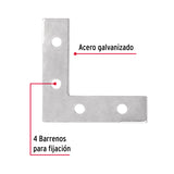 Bolsa C/24 Escuadras Planas Cantoneras 2' X 2', Fiero