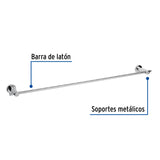 Toallero de Barra de Latón Acabado Cromo, Foset Element