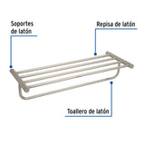 Repisa de Latón Portatoalla en Acabado Satín, Foset Element