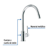 Monomando Cromo Nariz Retráctil para Fregadero, Element