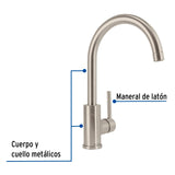 Monomando Satín Cuello Alto para Fregadero, Foset Element