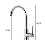 Monomando Cromo Cuello Alto para Fregadero, Foset Element