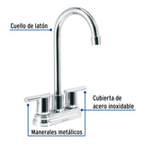 Mezcladora Cromo 4' para Lavabo Cuello Tipo Bar, Element