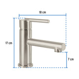 Monomando Corto Satín para Lavabo, Foset Element