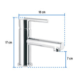 Monomando Corto Cromo para Lavabo, Foset Element