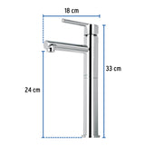 Monomando Alto Cromo para Lavabo, Foset Element