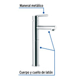 Monomando Alto Cromo para Lavabo, Foset Element