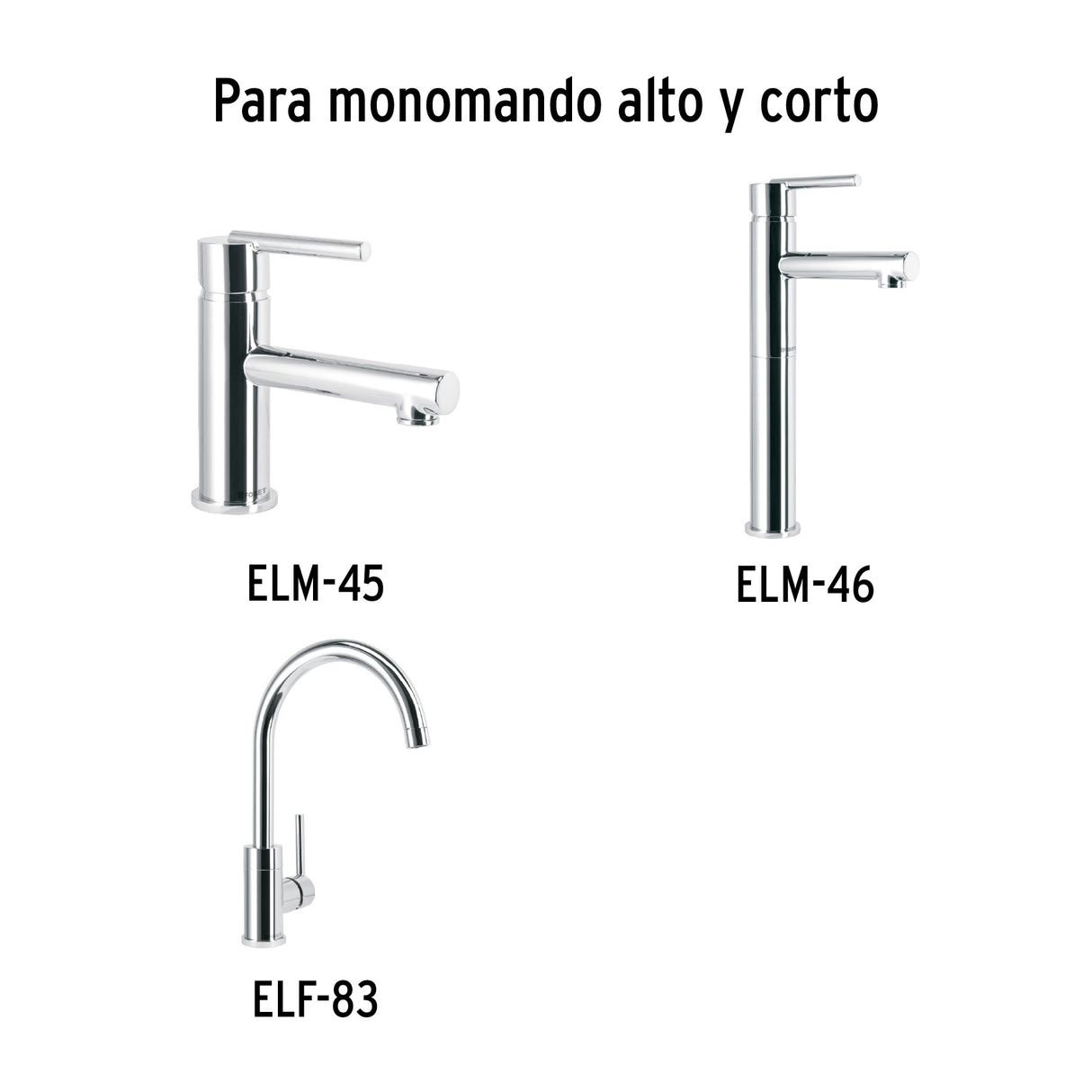 Maneral Palanca para Monomando de Lavabo, Cromo, Element