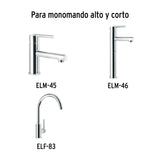 Maneral Palanca para Monomando de Lavabo, Cromo, Element