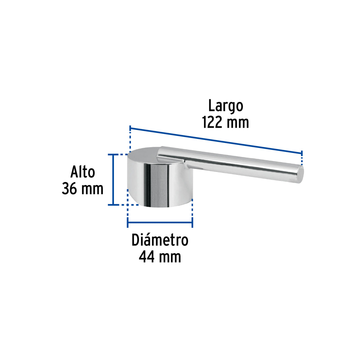 Maneral Palanca para Monomando de Lavabo, Cromo, Element