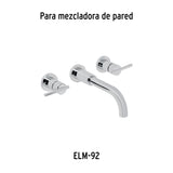 Juego Manerales Mezcladora de Pared, Lavabo, Cromo, Element