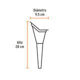 Embudo Plástico 250 ml, Cuello Rígido, Truper