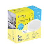 Luminario LED Empotrable 5 W 6500 K, Redondo, Volteck Basic